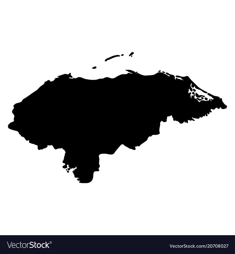 地図ホンジュラスベクトルの地図