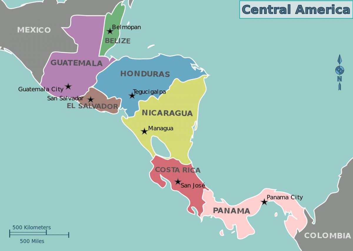 地図ホンジュラスの地図中央アメリカ