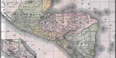 地図のイギリスホンジュラス