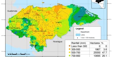 地図ホンジュラスの気候