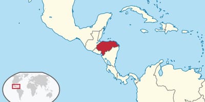 地図ホンジュラスの大陸
