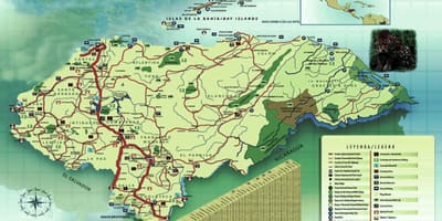 地図ホンジュラス文地理学
