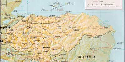 ロアタンベイ島ホンジュラスの地図