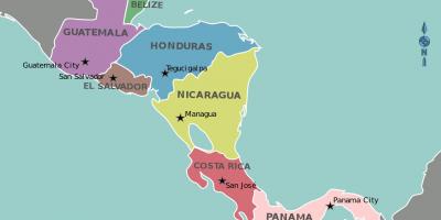 地図ホンジュラスの地図中央アメリカ